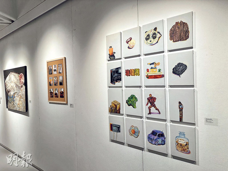 香港藝術學院藝術高級文憑2025年畢業展「化」展出課程四大主修的畢業作品,分別為陶藝、繪畫、攝影及雕塑。(譚雅詩攝)