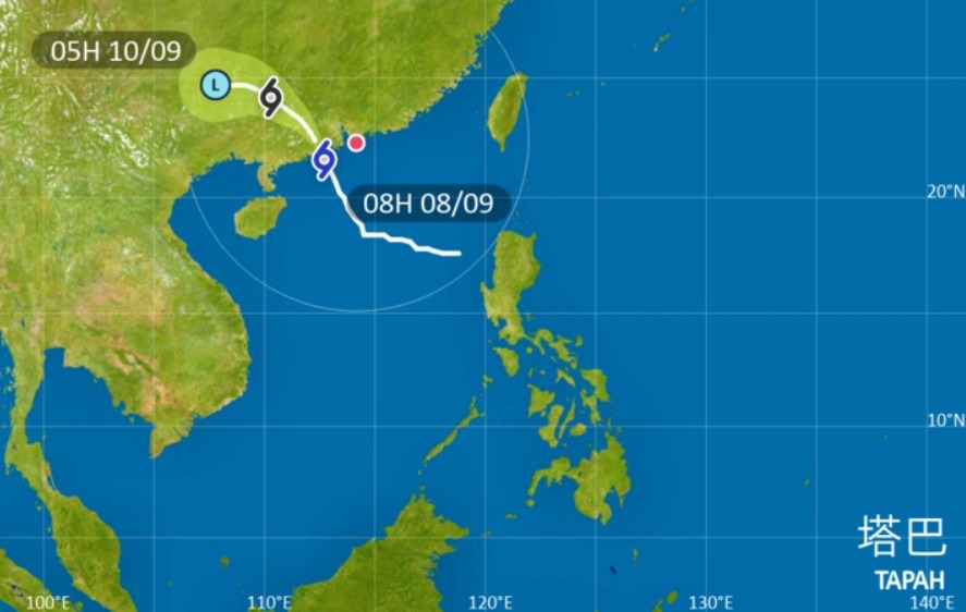 （天文台網頁截圖）