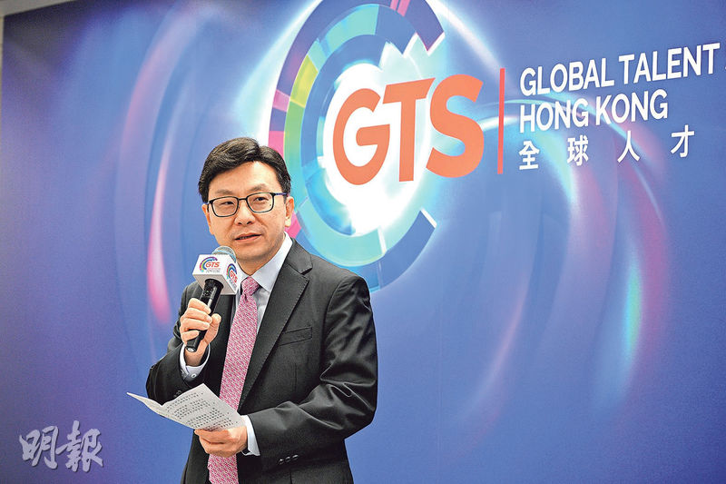 勞福局長孫玉菡表示，隨着中東地緣政治升溫，相信香港安全穩定，且有發展機遇的環境，對全球人才更有吸引力。（曾憲宗攝）