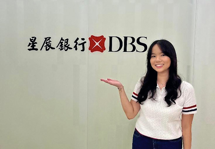 學生前往DBS星展銀行和ISS公司實習, 將數據分析技能應用於多元領域。