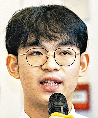 拔萃男書院IBDP「榜眼」盧皓朗（林祉溢攝）