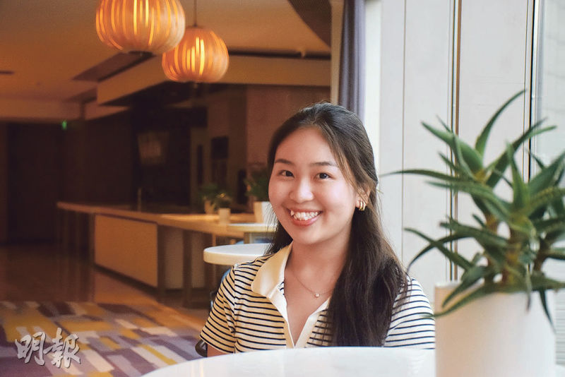 香港學員余沁弦在計劃中感受到文化中的人情味。（王梓萌攝）