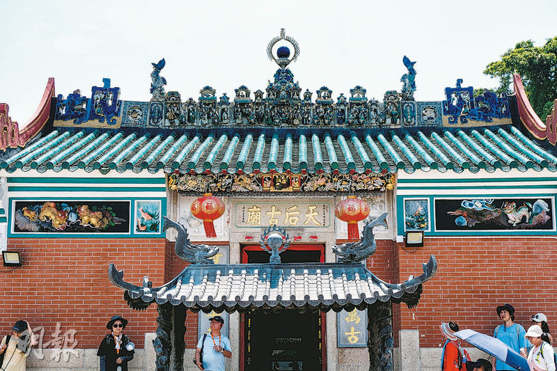 塔門天后古廟位處高地，需攀上一條長石階才能到達。（賴俊傑攝）